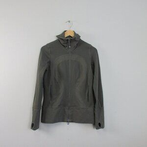 Lululemon Women Define Jacket 6 Green Thumbholes Activewear Stretch Outdoor